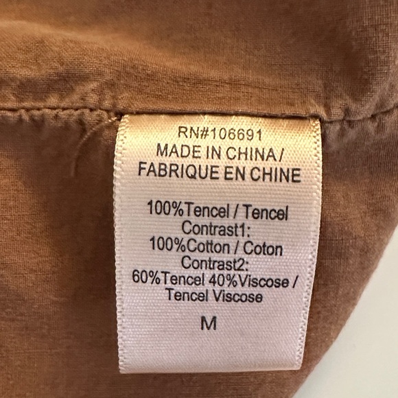 Young Fabulous & Broke Tan Clara Utility Bomber Jacket Size Medium Coastal - Picture 7 of 7